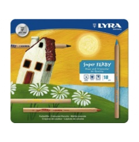 LYRA - super ferby pencils, unlacquered, tin of 18